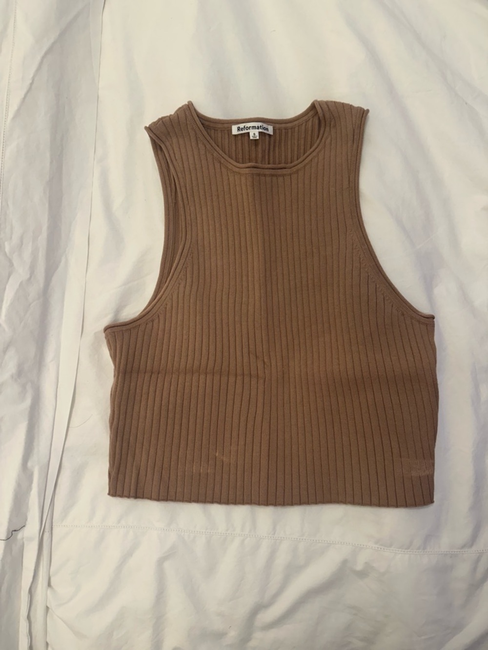 Reformation Ribbed cropped tank